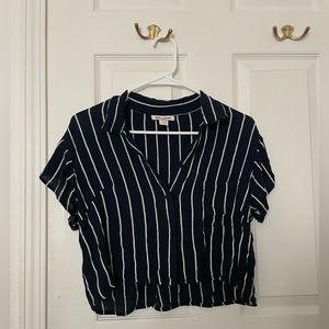 Striped Navy Blue Shirt